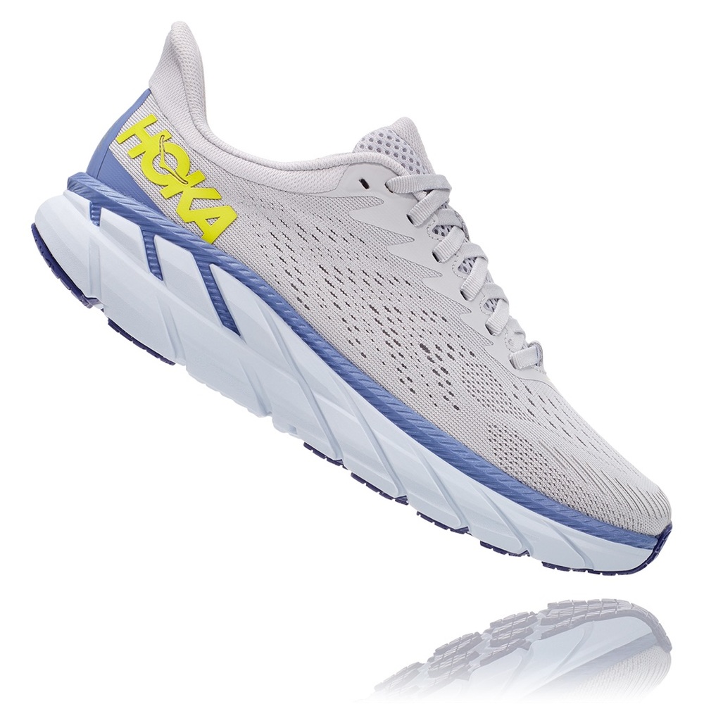 HOKA ONE ONE CLIFTON 7 'Lunar Rock Nimbus Cloud Grey Purple' Tennis Shoe